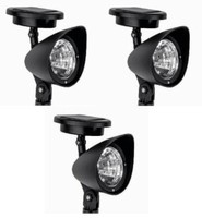 3X Solar-Led-Wegespot | Solarlampe | Gartenbeleuchtung | Solarleuchte Spot-Light