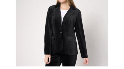 Studio Park x Shawn Killinger Velveteen Blazer A626658 Black Size XL
