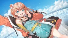 Anime girls choker blue eyes stairs nijisanji virtual Play Gaming Mat Desk