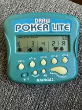 Radica Draw Poker Lite Royal Flush 3000 Handheld LCD Game Model 1401 WORKS