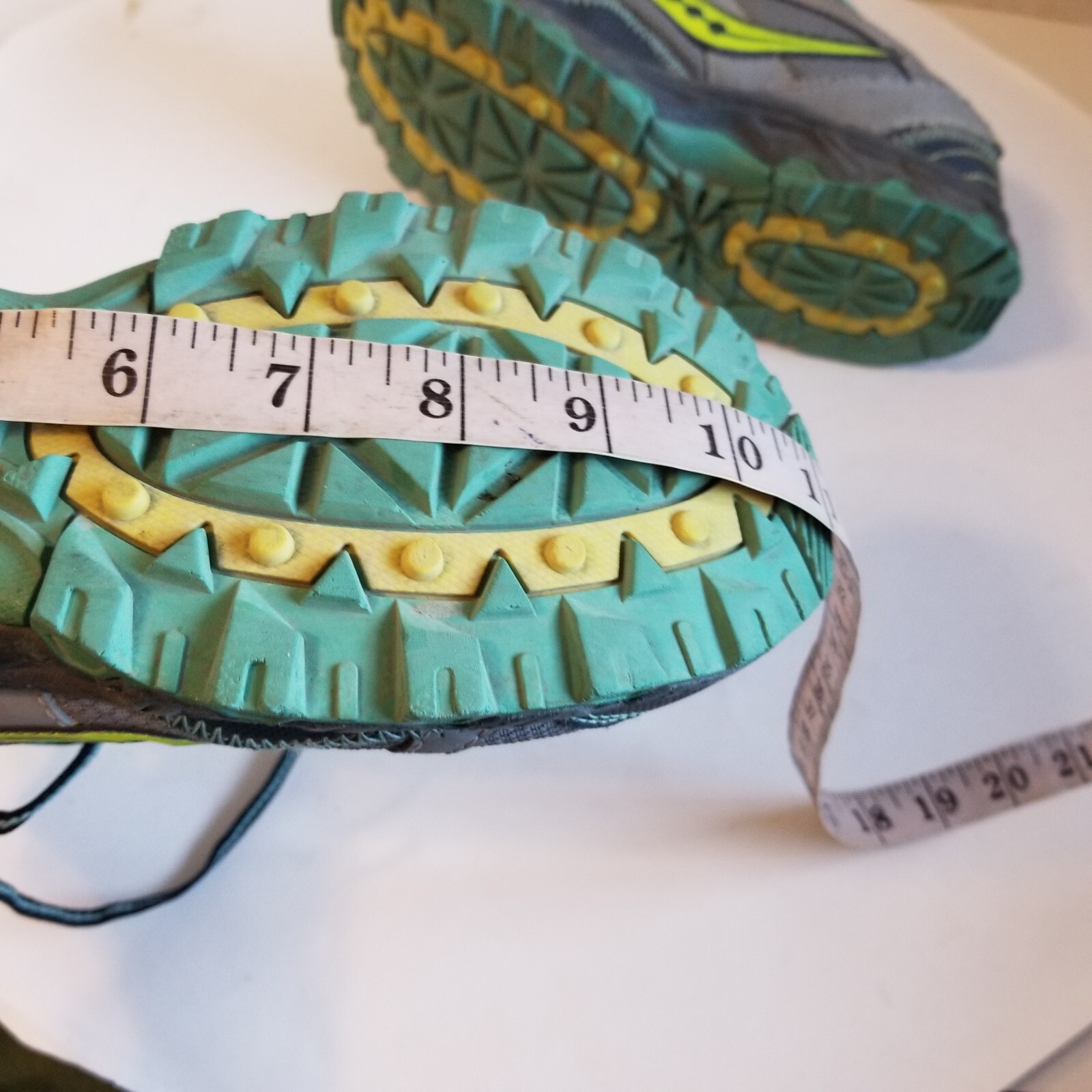 Saucony Raptor TR Women's Trail Hiking Shoes Size 8.5 Gray Aqua Green thumbnail 12