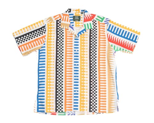 Gitman Vintage NWT $265 Alexander Girard "Palio" Poplin Cotton Camp Shirt S/S S