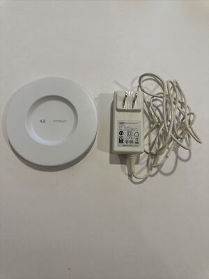Ember Smart Mug Coffee Cup Charger Charging Coaster Base + Power Adapter White