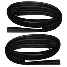 Front Door Glass Run Channel Weatherstrip Seals Pair Compatible with Chevy GM...