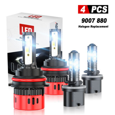 LED Headlight Fog Light Bulbs Kit 6000K For 1999-2003 Ford Mustang Gt Svt Cobra