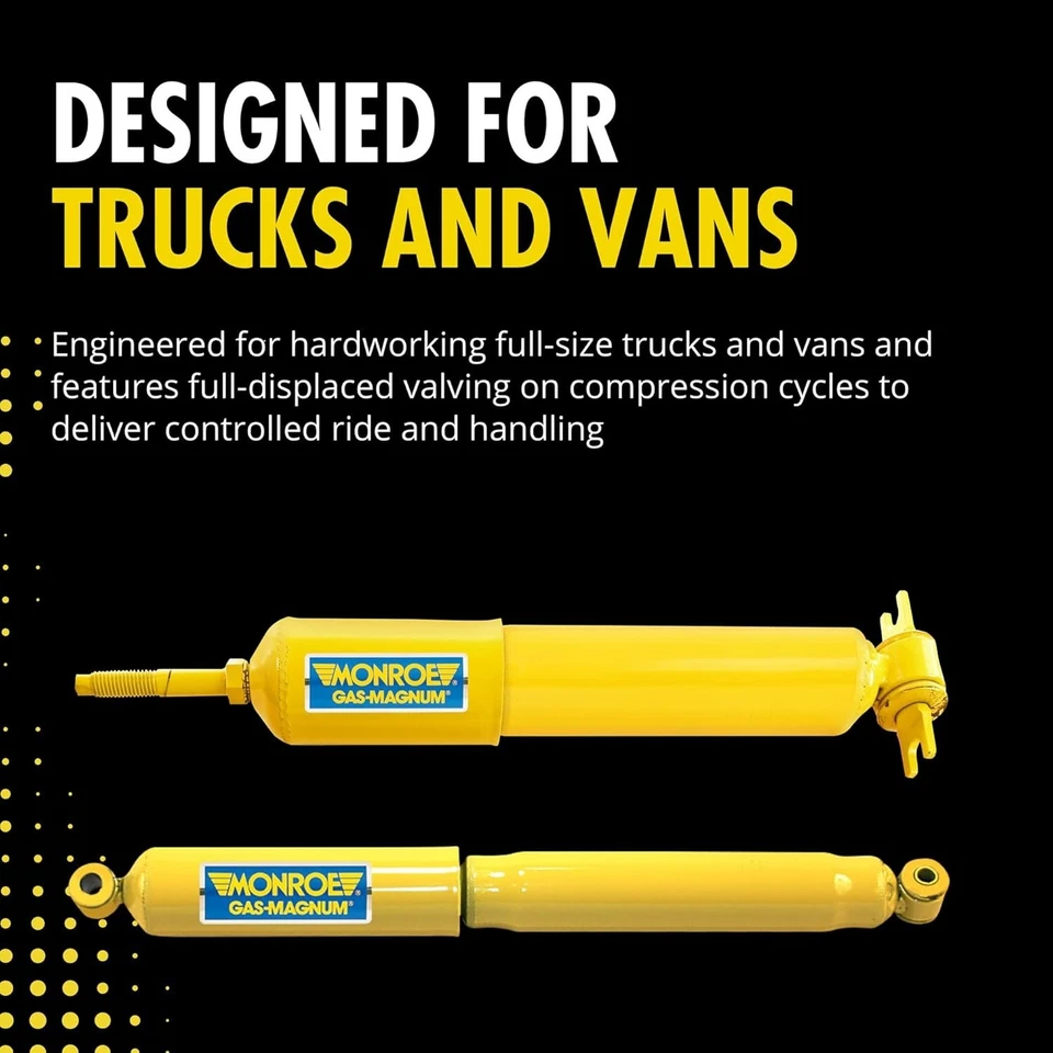 LOT 2: Monroe 34534 Gas-Magnum Yellow Shock Absorber 2014-19 Dodge Ram 2500 3500 Foto 2 de 4