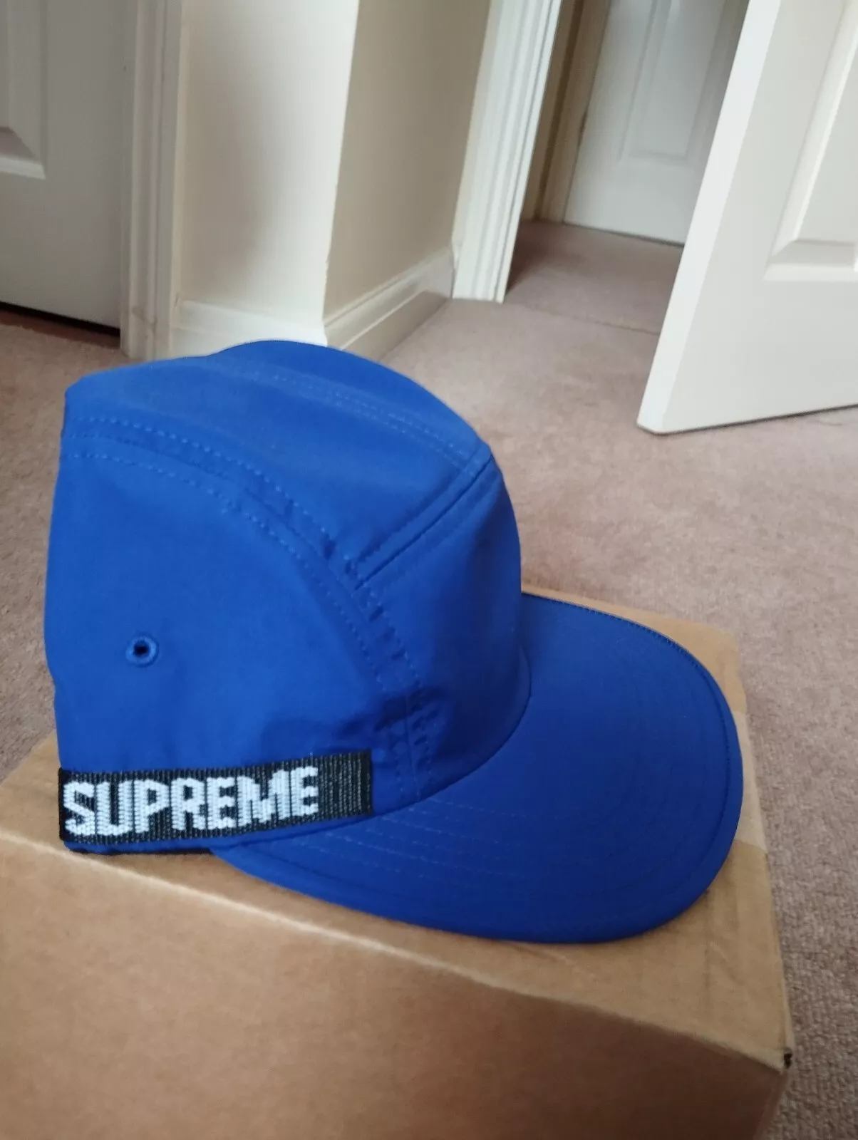 Chapeau casquette Supreme Camp / bleu royal / rare 2016