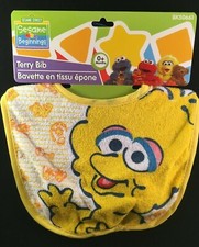 Sesame Street - Big Bird - Terry Baby Bib - Yellow - 0 Months