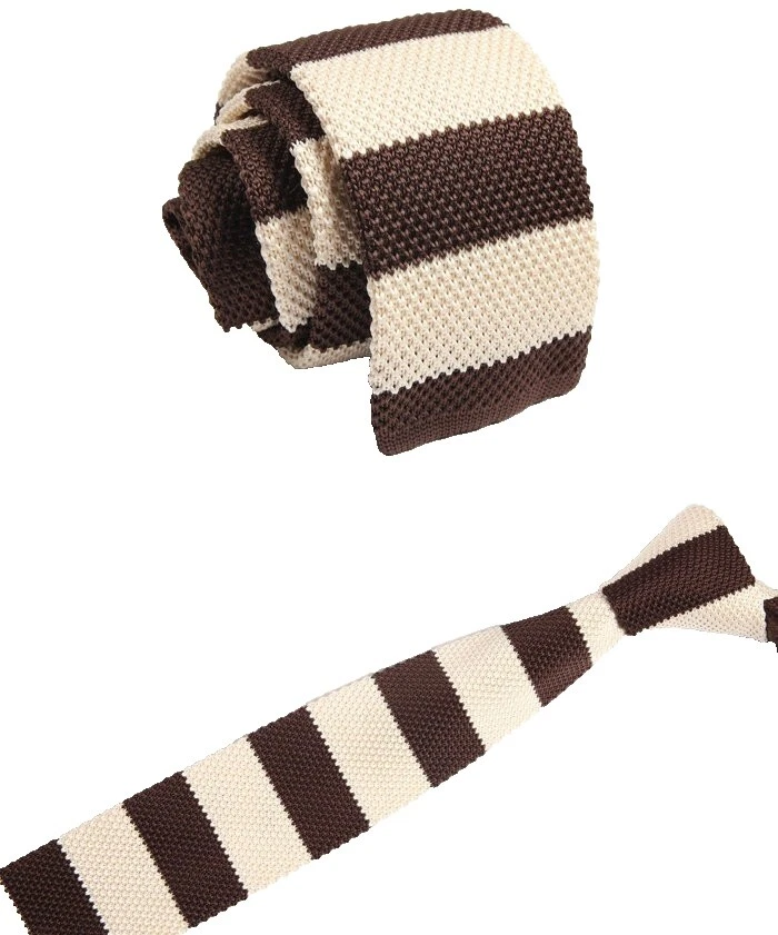 Lazos de rayas marrón D.berite para hombres