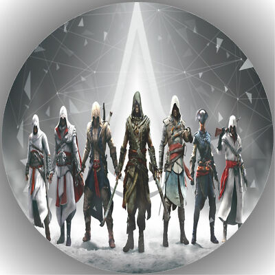 Tortenaufleger Geburtstag  Tortenbild Fondant Oblate Assassin's Creed Origin P6