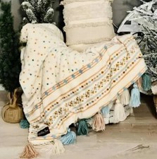 NWT Matilda Jane Tasseled throw Blanket New In Bag