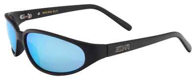 NEW Black Flys Sunglasses MICRO FLY MATTE BLACK BLUE MIRROR LENS