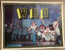 THE WHO DALTREY VINTAGE 1970's ROCK & ROLL HEADSHOP CARNIVAL POSTER 17.5"x 23"