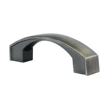 Bow Style 3 Inch Hole Centers Antique Nickel Cabinet Hardware Handle ROKH52876AN