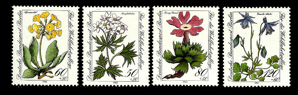 GERMANY / Berlin. Flower Type. 1983. Scott 9NB204-9NB207. MNH | eBay