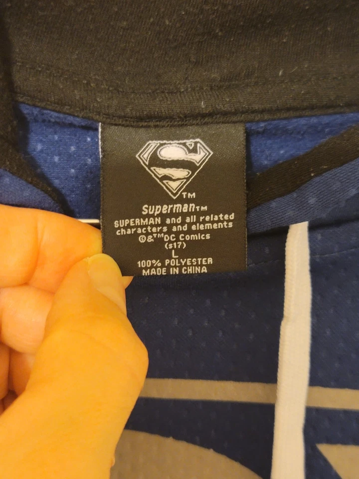 Sudadera con capucha Superman para hombre talla grande DC Comics azul Foto 3 de 4