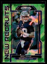 Mac Jones 2021 Panini Prizm New Recruits Green Ice Prizm Rookie Card #NR-5