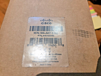 Cisco Meraki MA-ANT-3-D6 Indoor Dual-Band Downtilt Omni Antenna