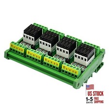 DIN Rail Mount 12V 24V SPST-NO 5Amp Power Relay Module AC/DC 5V 16 Channels