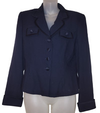 Vintage Kasper ASL Blue Women s Blazer Jacket Size 8 BG 11