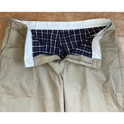 Vintage Mens Flannel Lined Pants Size 42x28 1990s Khakis Trousers