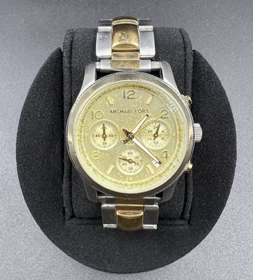 Michael Kors Runway 38MM Two-Tone Chronograph Date Watch MK-5137 10ATM