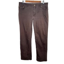 Lauren Ralph Lauren Jeans Brown Straight Leg Premium Denim Pants Womens 12