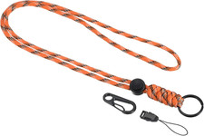 20" Paracord Lanyard Neck Keyring Cord Strap Badge Holder Camouflage Orange