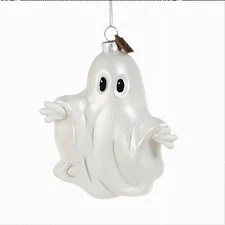 New Eric Cortina Glass Halloween Ornament 4" Lil Boo Ghost Ornament 4553163 MWT 