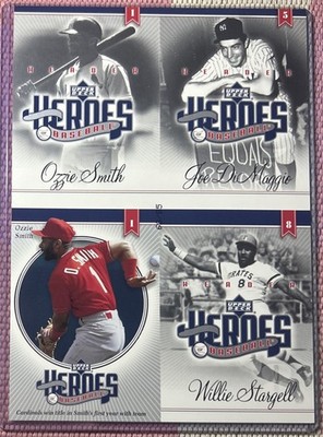 2002 Upper Deck Heroes Of Baseball Uncut Sheet Smith DiMaggio Stargell