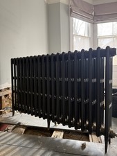 Black Cast Iron Radiator. Collection Only. 140mm x 1270mm x 760mm