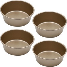 4Pcs Mini Cake Pan Set Small Round Cake Pan S...