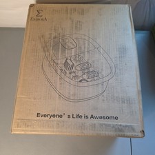 ESARORA Foot Spa Bath Massager w Heat/Bubbles Ergonomic Massage Rollers New