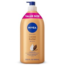 NIVEA Cocoa Butter Body Lotion for Dry Skin with Hyaluronic Acid, Cocoa Butter a