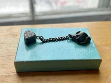 TIFFANY & CO sterling silver keychain mouse cheese Mexico Janna Thomas Velarde
