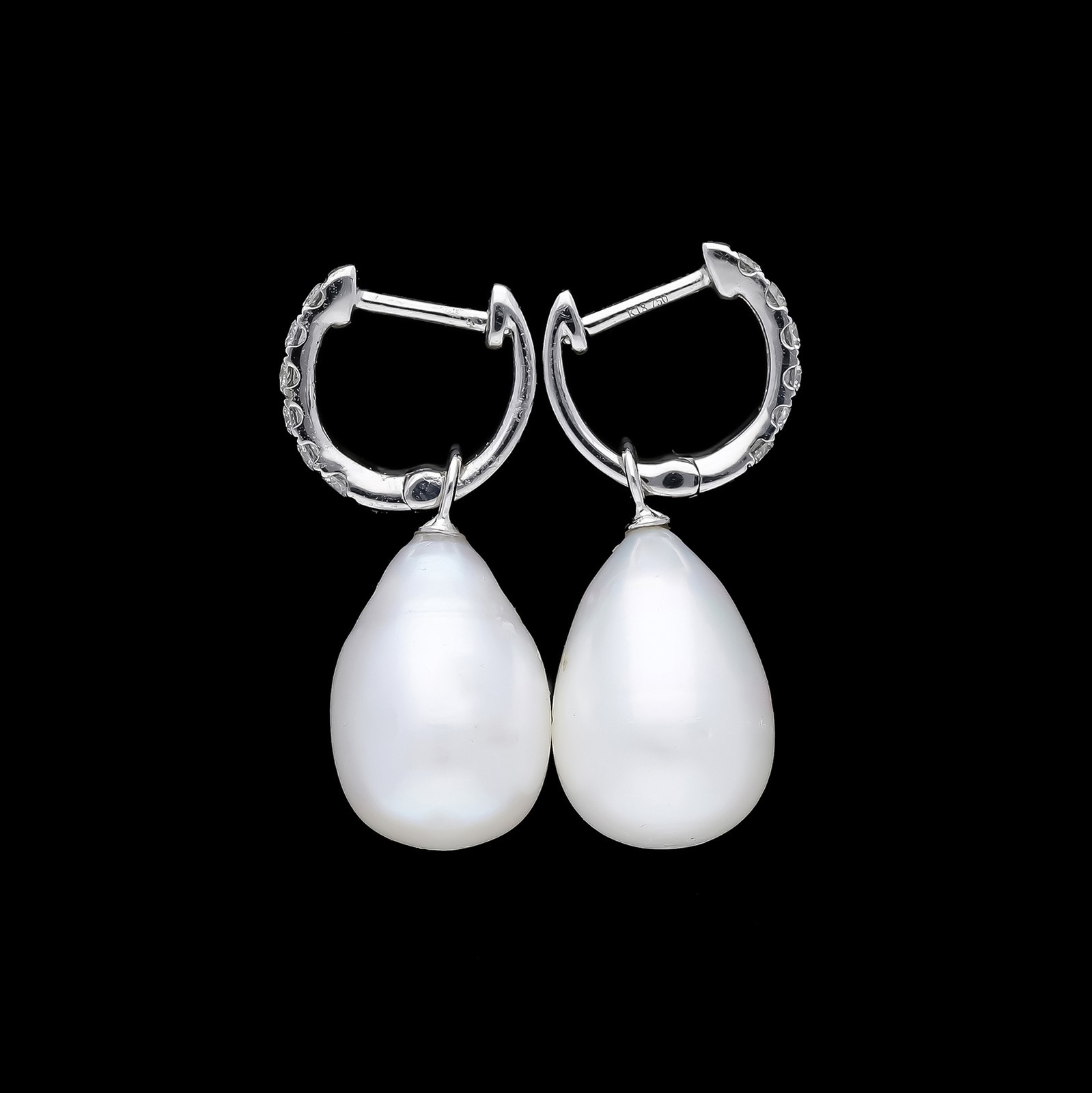 Pendientes Top Price Diamantes Perla Cultivada Oro 750 Valor 3.500 EUR...