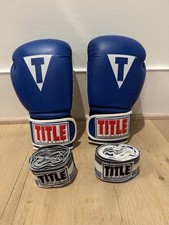 Title Boxing Gloves Blue White 12 Oz In Good ...