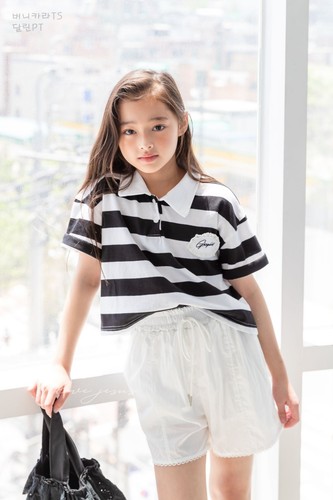 Girls Striped Polo Crop Top & White Drawstring Shorts – Casual Summer Outfit - Picture 17 of 17