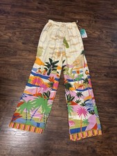 TRUE DESTINATIONS PALAZZO PANTS TROPICAL NWT XS