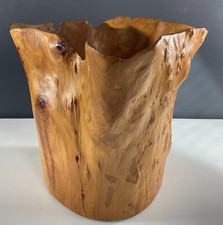 Hand Carved Burl Wood Center Piece Bowl Vintage