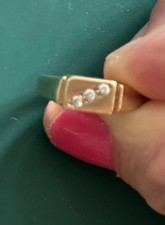 9 Ct Gold Vintage Signet Ring - Approx Size N