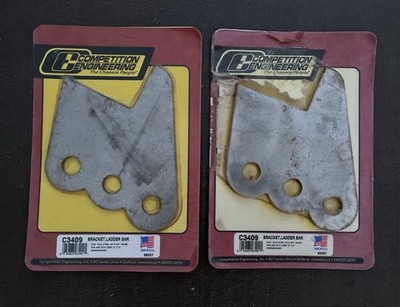 PAIR of Competition Engineering C3409 ladder bar brackets 2x3 crossmember ap NOS