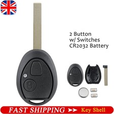 For Rover 75 MG ZT 1998 - 2005 2 Button Remote Car Key Fob Shell Case  + Battery