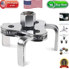 Sleek Polished Oil Filter Wrench (Adjustable 2.5-4.5 inch) - 1