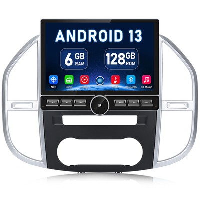 DAB+ 10.6'' Android 14 Autoradio 6+128G Für Benz Vito W447 2014-2022 GPS Navi SWC