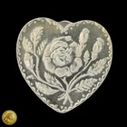 Vintage Rose/"For Someone Special" Heart Shaped 1/4 oz .999 Silver Medal -E812