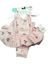 Baby Girls' Disney Minnie Mouse Ruffle One Piece Swimsuit Pink 6M - UPF 50 