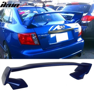 Fits 08-14 Subaru Impreza WRX STI Style Rear Trunk Spoiler Painted #02C Blue 3PC