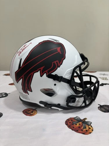 Josh Allen Signed Buffalo Bills Full Size Riddell Lunar Speed Helmet - Beckett