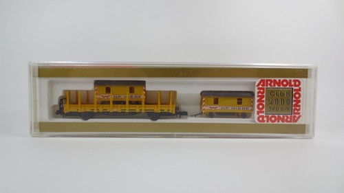 Arnold 70555 Rungenwagen mit 2 Baustellenwagen "Wiebe" Neuwertig & OVP CH23824 | Zustand: Neu